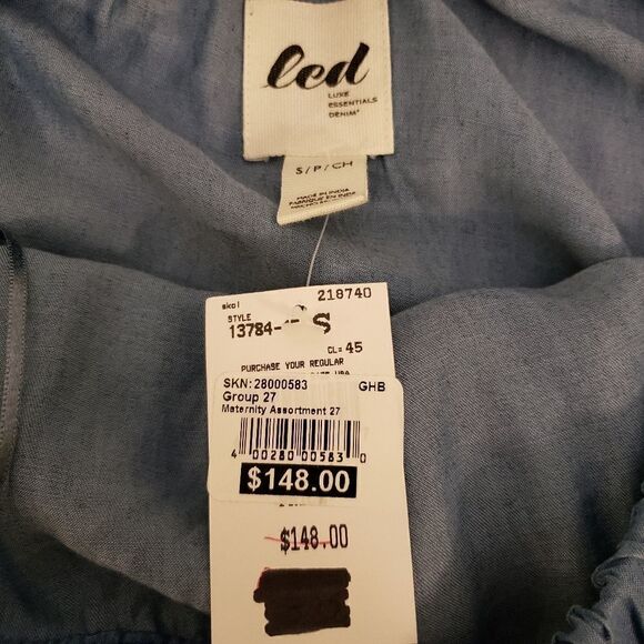 Led off one shoulder jean dress small NWT - Picture 2 of 6